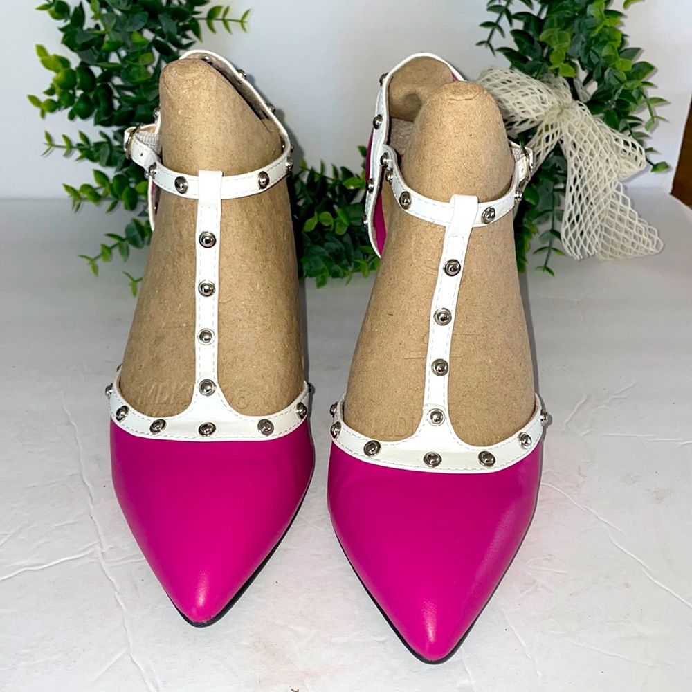 Boston Design Studio Studded Heels VrBry Sz 8